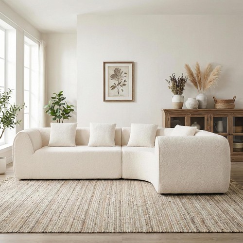 111 white polyester curved l - 111",