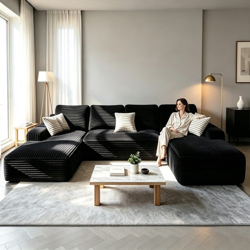 131 inch modern shaped - 131-inch,