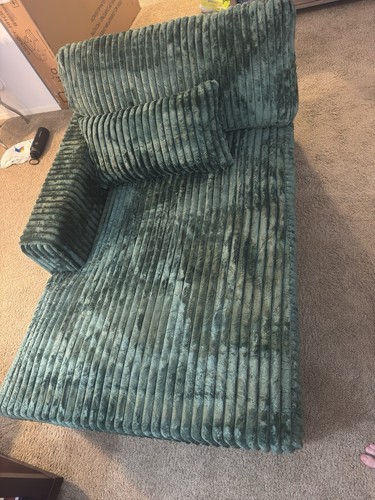Green corduroy piece modular - corduroy,
