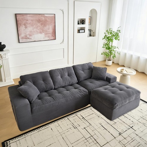 104 shaped couch comfy - shaped, couch,comfy