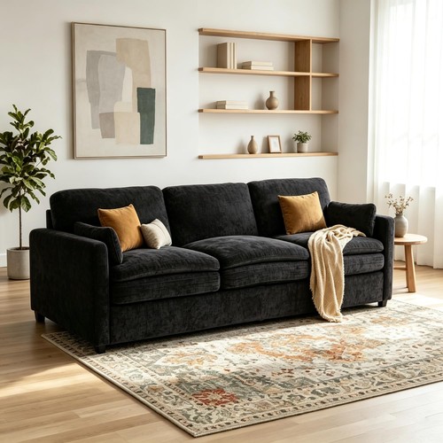 Modern seat chenille sofa - chenille,